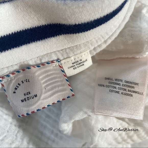 Anthropologie Postmark striped mixed media top *shop@iamwarrior - Picture 8 of 9